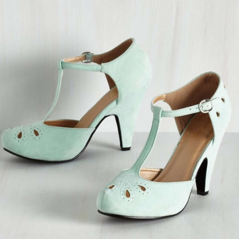 Modcloth Zest is History Heel in Mint